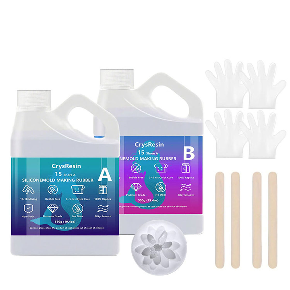 Soap Making Kit For Beginners - ชุดทำแม่พิมพ์ซิลิโคน, ซิลิโคนเหลวยืดหยุ่นพิเศษขนาด 38.8 ออนซ์สำหรับทำแม่พิมพ์, ซิลิโคนแห้งเร็วภายใน 3