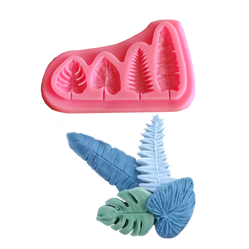 Soap Making Designs - ใบปาล์มและใบเต่าแม่พิมพ์ซิลิโคนFondantแม่พิมพ์เค้กช็อกโกแลตสบู่แม่พิมพ์ครัวเบเกอรี่ตกแต่งเค้กเครื่องมือ