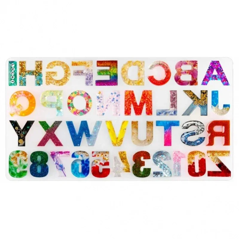 Soap Making Designs - 1 pc/2 pcs/3 pcs LettersAtoZ,Number0to9Silicone Mould,forDIYCrafts,ทําสบู่,เทียน,-ทนทาน,ใช้งานง่าย