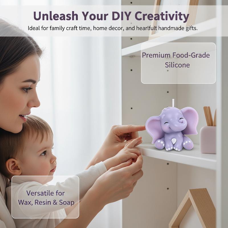 แม่พิมพ์เทียนซิลิโคนรูปช้าง 3  - Soap Making Designs บทวิจารณ์และราคา